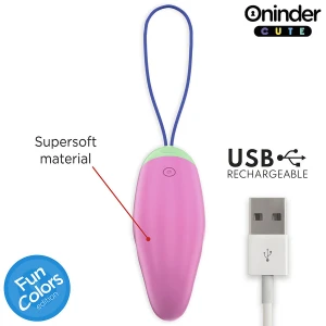 ONINDER CUTE - UOVO VIBRO-ROTANTE IN SILICONE 360Â° PER AMORE E PIACERE - APP GRATUITA IN TUTTO IL MONDO